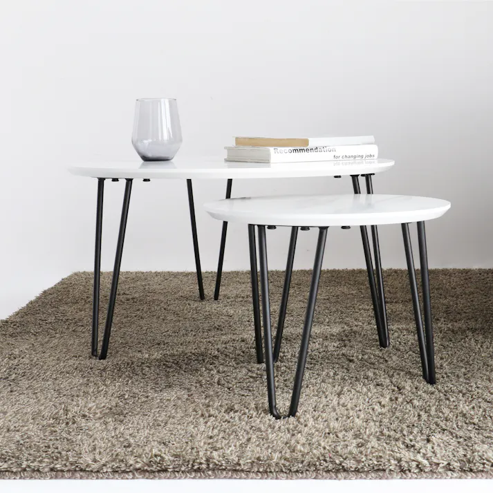 大理石調のネストテーブル Nest Table -theo-