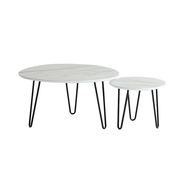 大理石調のネストテーブル Nest Table -theo-