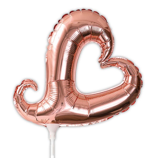 ヘッズ 小物－ピック－フラワー W260×D80×H230(全長770)mm バルーンフラワーピックLL-2／ハートピンク(10本) HEADS BLN-FPL 包丁・ハサミ・調理器具・製菓用品