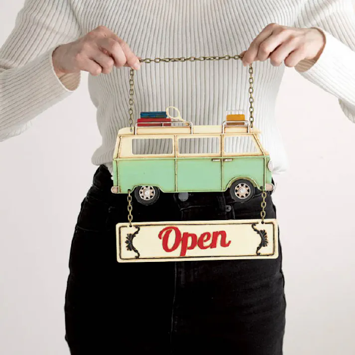 ヘッズ 雑貨-インテリア W230×D6×H330mm インテリアブリキウォールサイン-11(1個) HEADS BRZ-INT11