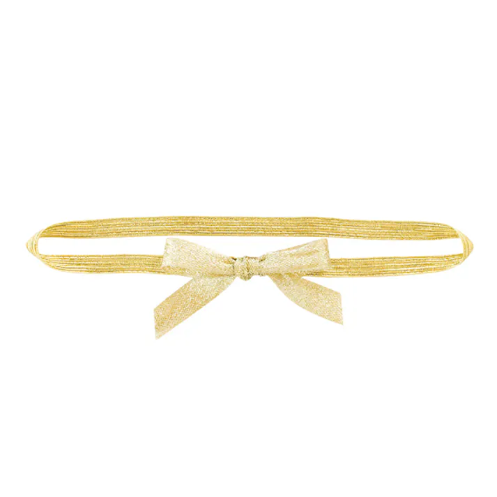 ヘッズ 小物-タッグ-ゴム・ヒモ付 W50×H40mm シャインリボンゴムタッグゴールド-2(30個) HEADS GOL-TR2