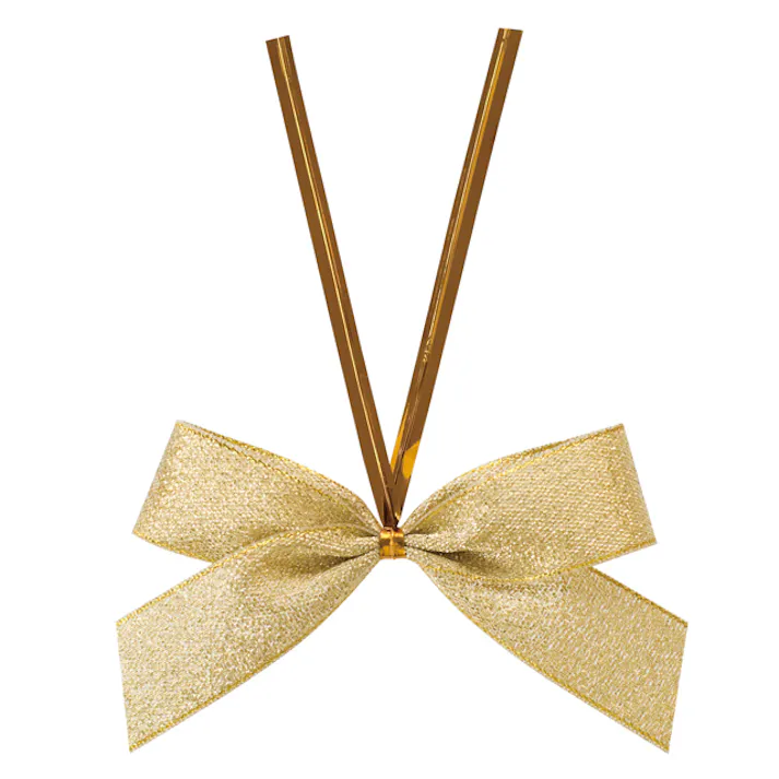 ヘッズ 小物-タイ-ワイヤー W70×H120mm シャインリボンワイヤータイゴールド-1(50個) HEADS GOL-YT1