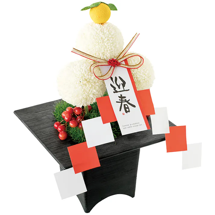 ヘッズ 小物-タッグ-ゴム・ヒモ付 W210×H140mm 迎春キット-1/鏡餅(10セット) HEADS GS-KIT1