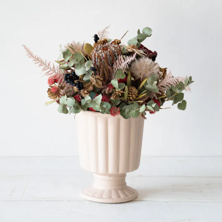 ヘッズ 雑貨-フラワーベース 直径110(90)×H145mm ハンドメイドプリントフラワーポット-24(2個) HEADS HNP-FPO24