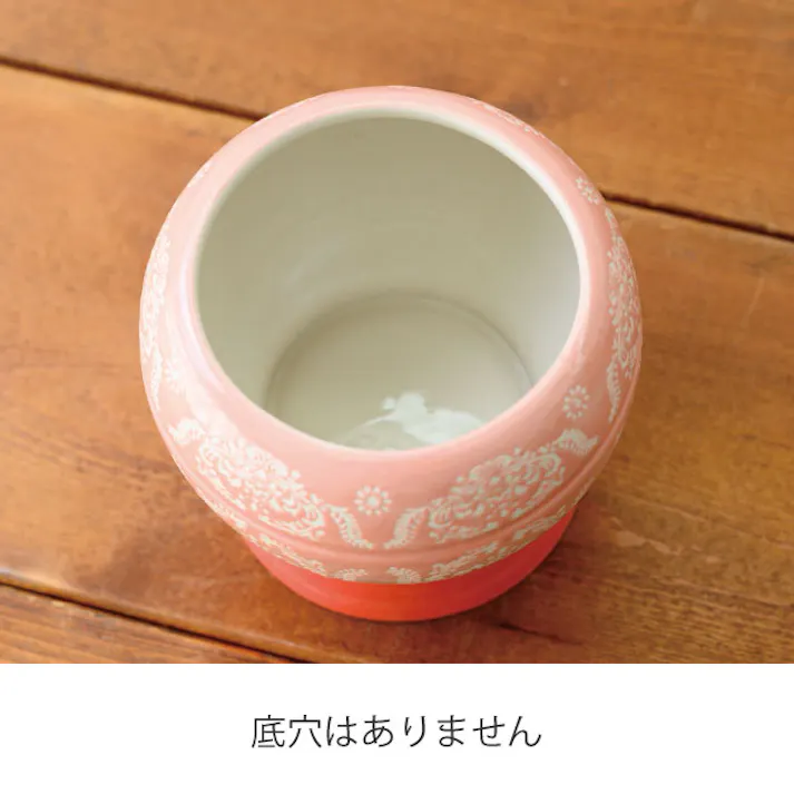 ヘッズ 雑貨-フラワーベース 直径110(100)×H100mm ハンドメイドプリントフラワーポット-8(4個) HEADS HNP-FPO8