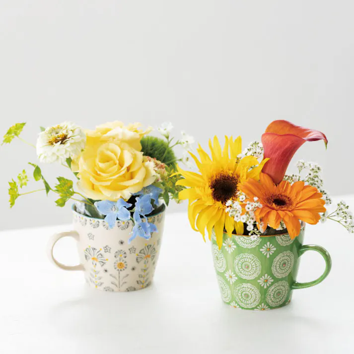 ヘッズ 雑貨-キッチン用品 W115(75)×H75mm ハンドメイドアートマグカップ-2(4個) HEADS HNP-MUG2