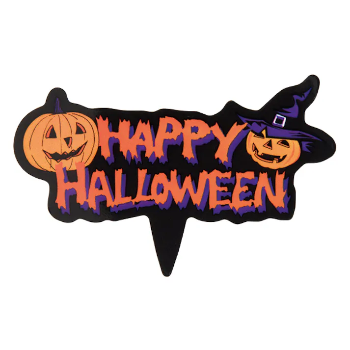ヘッズ 小物-ピック-ケーキ W60×H38mm ハロウィンケーキピック/アメリカン-7(100枚) HEADS HW-PC7