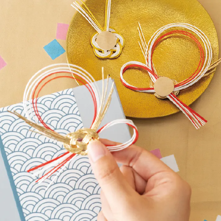 ヘッズ シール-ピース W85×H90mm 水引アレンジメントシール-2/あわじ(20枚) HEADS MHA-2S