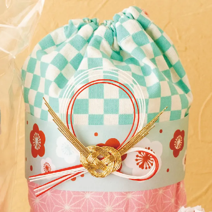 ヘッズ シール-ピース W85×H90mm 水引アレンジメントシール-2/あわじ(20枚) HEADS MHA-2S