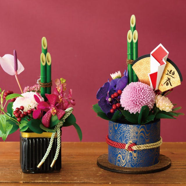 ヘッズ 小物－ピック－フラワー W25×D20×H240mm プラスチック門松飾リ