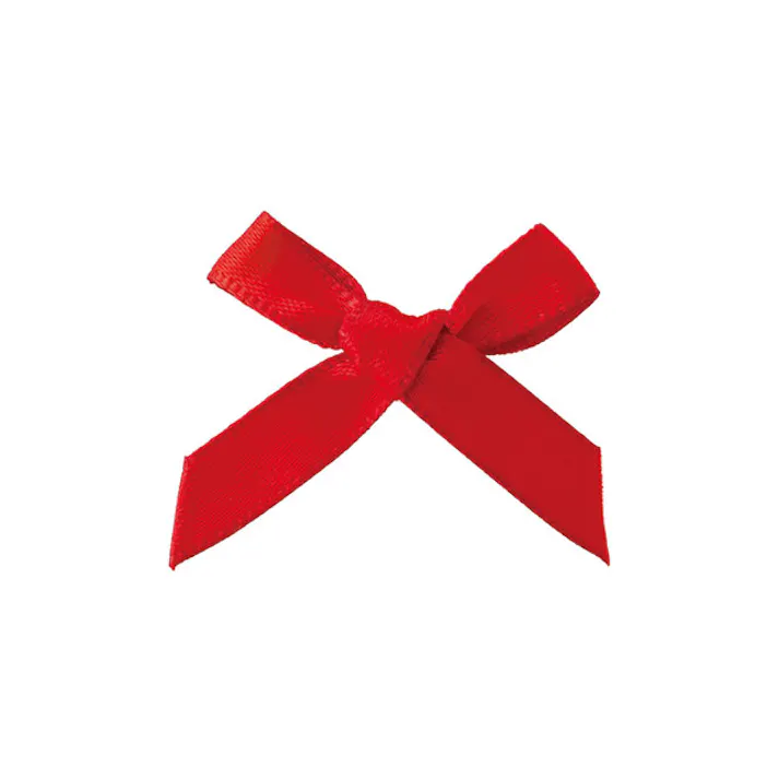 ヘッズ シール-シート W32×H27mm サテンリボンシール-2/レッド(100枚) HEADS RED-2S