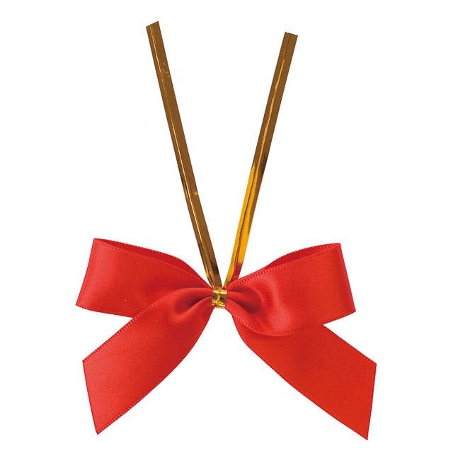 ヘッズ 小物－タイ－ワイヤー W70×H120mm サテンリボンワイヤータイレッド-1(50個) HEADS RED-YT1