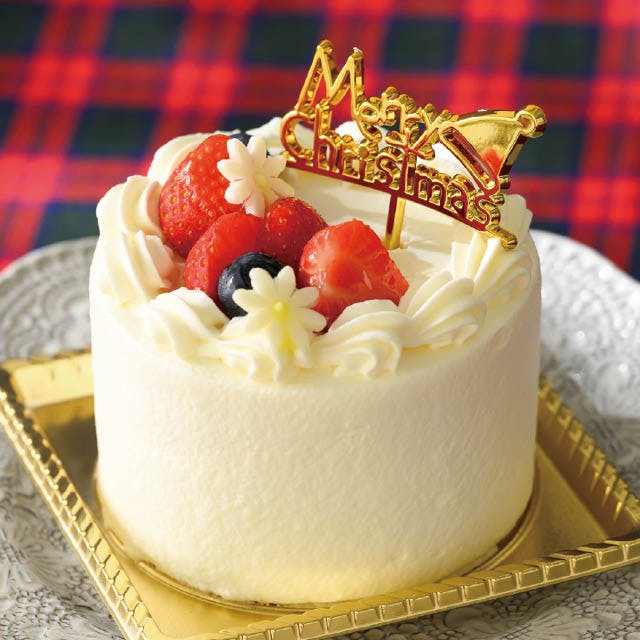 ヘッズ 小物－ピック－ケーキ W60×D2×H63mm クリスマスゴールドケーキ