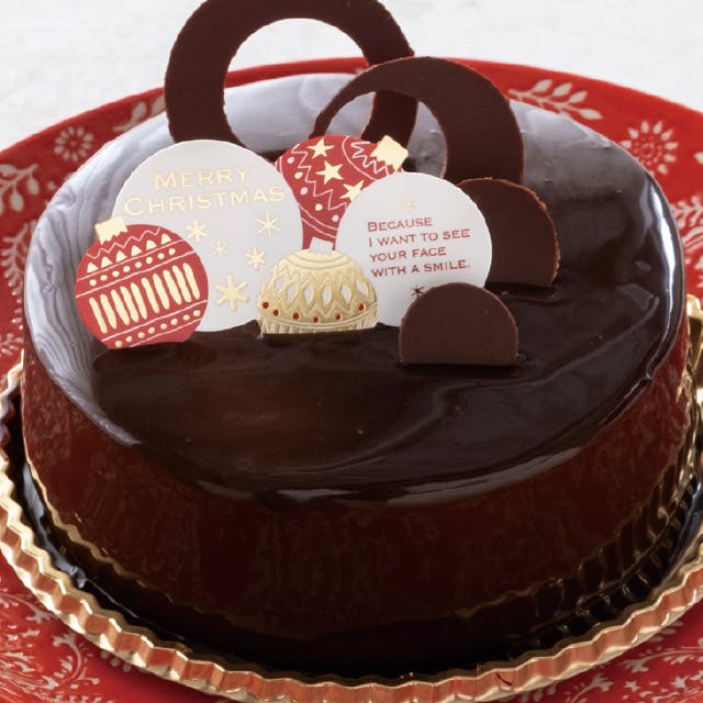 ヘッズ 小物－ピック－ケーキ W80×H45mm クリスマスオーナメントケーキ