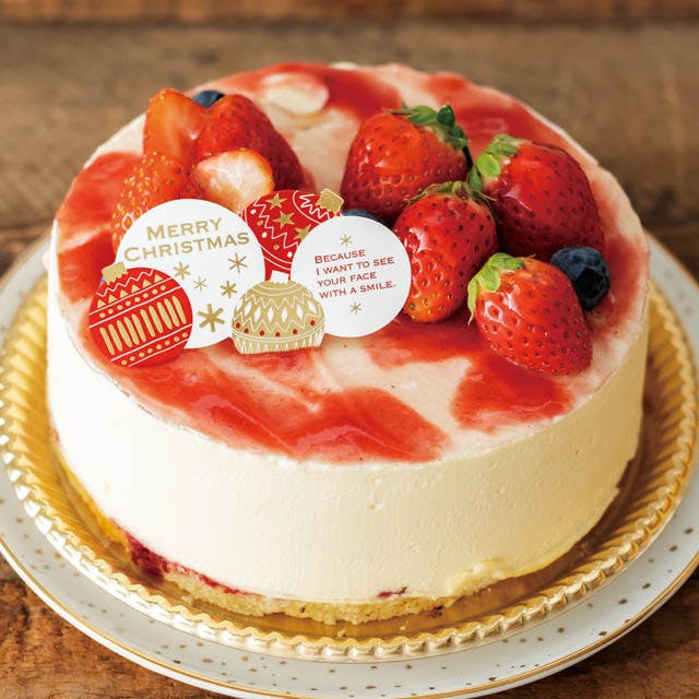 ヘッズ 小物－ピック－ケーキ W80×H45mm クリスマスオーナメントケーキ