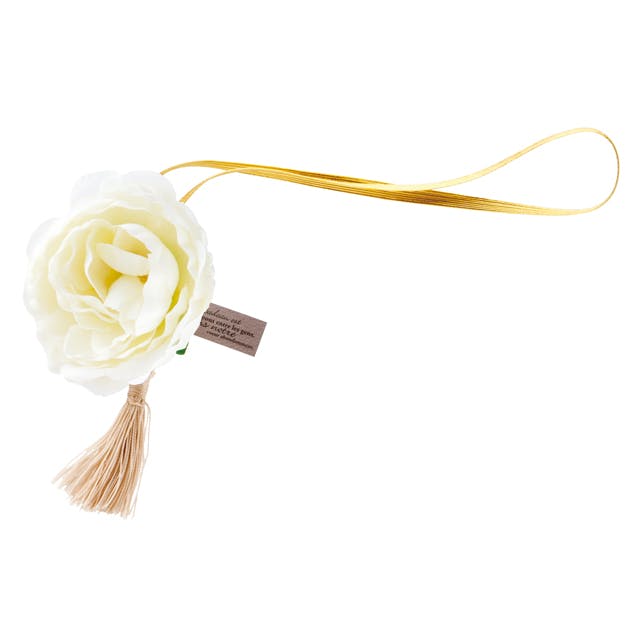 ヘッズ 小物－タッグ－ゴム・ヒモ付 W90×H120mm フルリールコサージュホワイトゴムタッグ-2(5個) HEADS ZCW-TR2