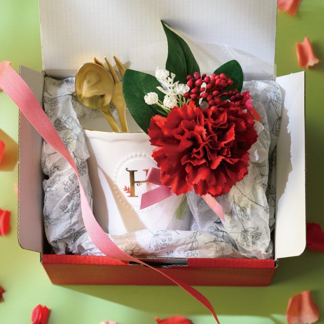 ヘッズ 花－その他 W100×D65×H130mm 母の日フルリールミニブーケ