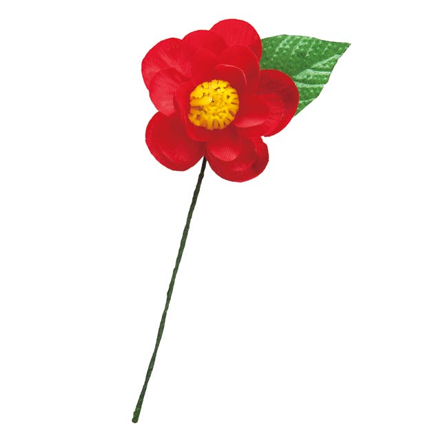 ヘッズ 小物－タイ－ワイヤー W65×H150mm 花径:約60mm ツバキフルリール-S/レッド-1(10本) HEADS ZTU-YS1