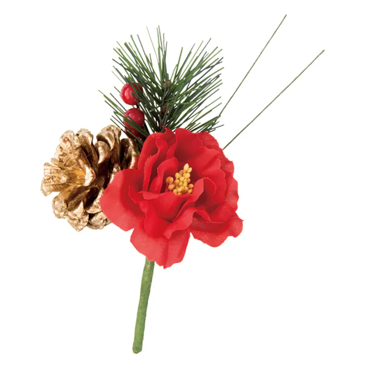 ヘッズ 小物-タイ-ワイヤー モチーフ:W90×D70×H90mm 全長:150mm 和風フルリール-S/赤椿(10本) HEADS ZWA-YS2