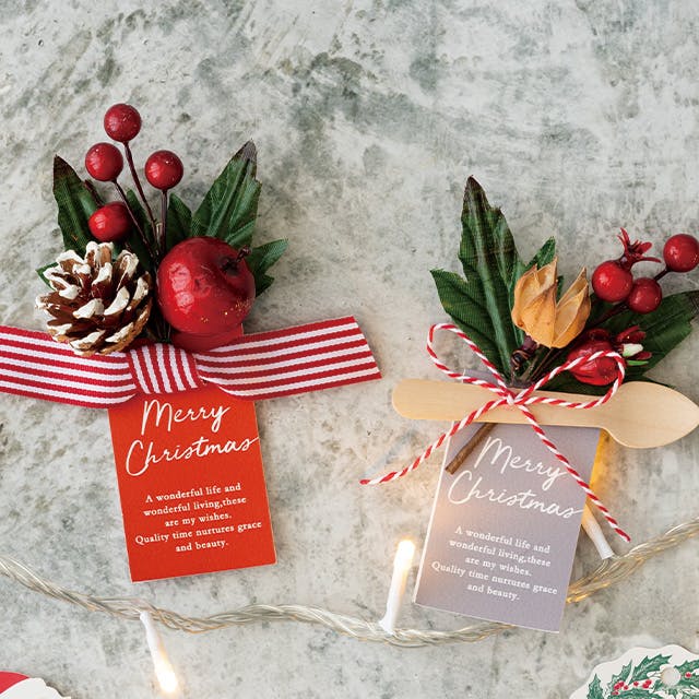 ヘッズ 小物－クリップ W120×H150mm クリスマスフルリールクリップ付