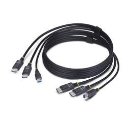 KVMケーブル/1.8m/2x DisplayPort + USB Type-A & B/4K60Hz 目安在庫=△ パソコン・周辺機器 KVMケーブル/1.8m/2x DisplayPort + USB Type-A & B/4K60Hz 目安在庫=△ パソコン・周辺機器