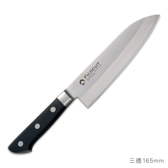 三徳165mm FC-1661 FUJICUT #6000 口金付 モリブデン バナジウム 鋼本 割込 包丁 包丁・ナイフ・はさみ・ピーラー 三徳165mm FC-1661 FUJICUT #6000 口金付 モリブデン バナジウム 鋼本 割込 包丁 包丁・ナイフ・はさみ・ピーラー