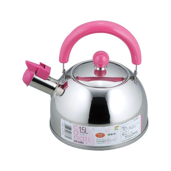 キャンディール IH対応笛吹ケトル1.5L(ピンク)(CR-5283) やかん・ケットル キャンディール IH対応笛吹ケトル1.5L(ピンク)(CR-5283) やかん・ケットル