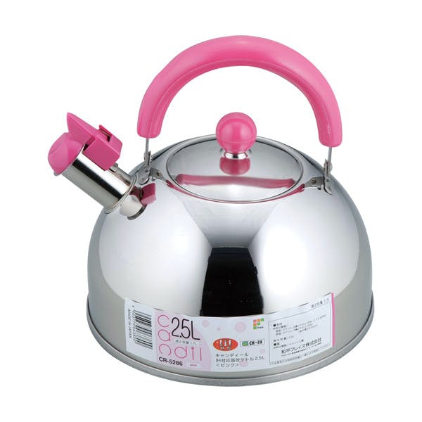 キャンディール IH対応笛吹ケトル2.5L(ピンク)(CR-5286) やかん・ケットル キャンディール IH対応笛吹ケトル2.5L(ピンク)(CR-5286) やかん・ケットル