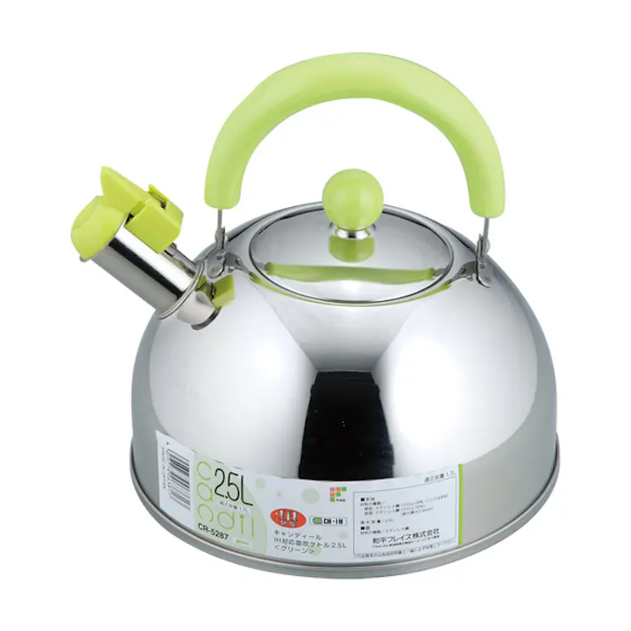 キャンディール IH対応笛吹ケトル2.5L(グリーン)(CR-5287) 【日本製】