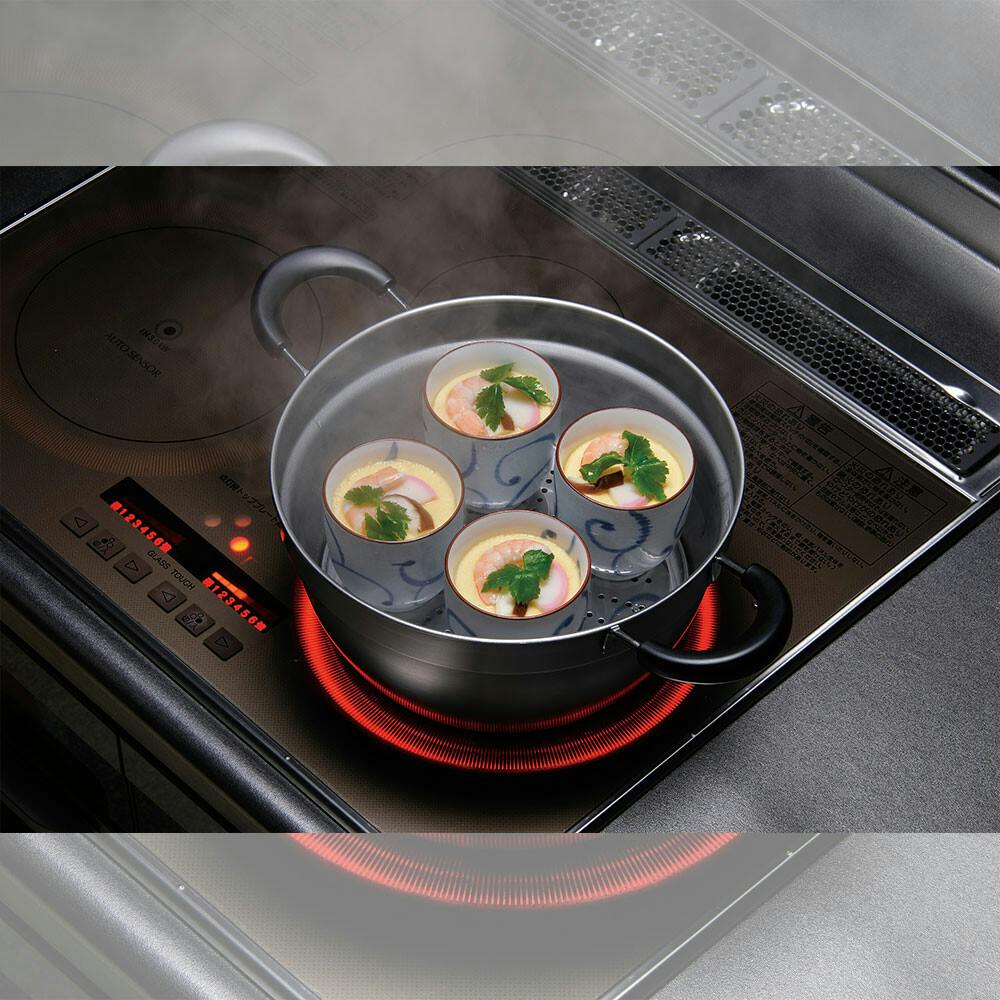 燕三 IH対応ふきこぼれにくい片手鍋16cm＆両手鍋23cm（目皿付