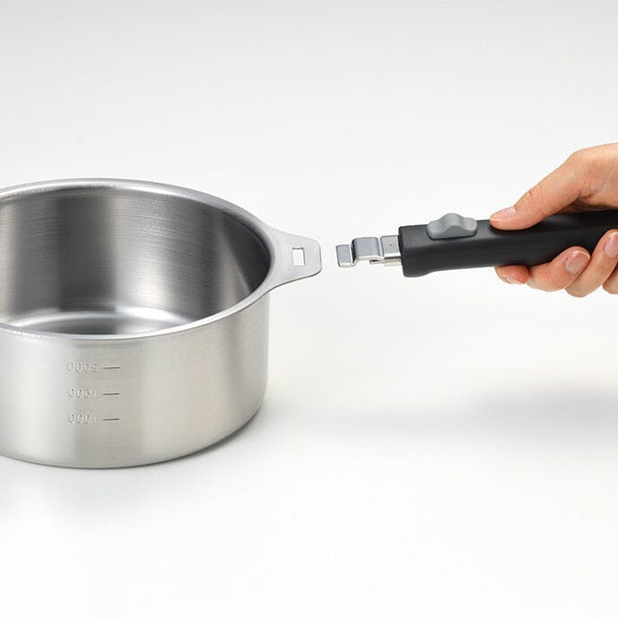 燕三 IH対応ハンドル着脱式鍋18・20cmセット（蒸し台付）（EM