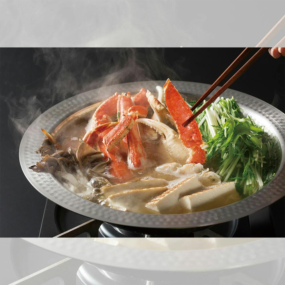 しゃぶしゃぶ鍋 しゃぶしゃぶ鍋 Charolles 鎚目入 ステンレス製 26cm 日本製 燕