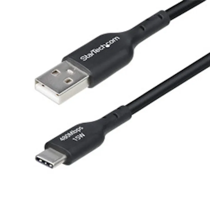 USBケーブル/USB 2.0 Type-A - Type-C/2m/3A 15W/ブラック