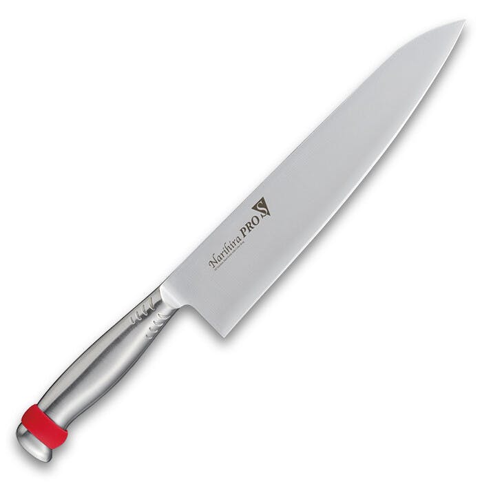 Narihira PRO シリコンリング付オールステンレス 牛刀240mm レッド FC-3045RD ナリヒラ プロ 包丁 ナイフ 包丁・ナイフ・はさみ・ピーラー Narihira PRO シリコンリング付オールステンレス 牛刀240mm レッド FC-3045RD ナリヒラ プロ 包丁 ナイフ 包丁・ナイフ・はさみ・ピーラー