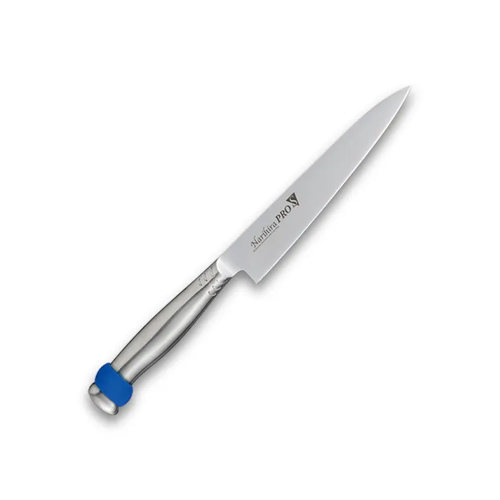 Narihira PRO シリコンリング付オールステンレス ペティナイフ150mm ブルー FC-3061BL ナリヒラ プロ 包丁 ナイフ