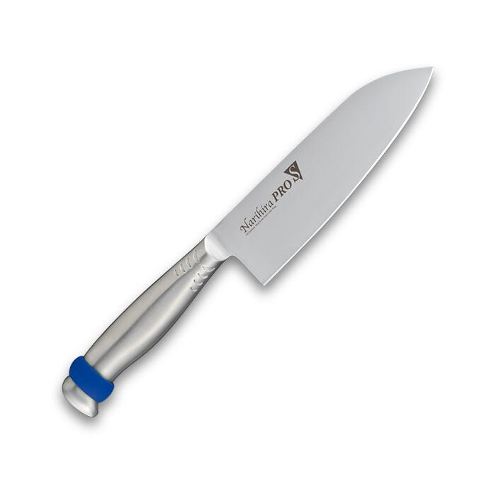 Narihira PRO シリコンリング付オールステンレス 三徳165mm ブルー FC-3062BL ナリヒラ プロ 包丁 ナイフ 包丁・ナイフ・はさみ・ピーラー Narihira PRO シリコンリング付オールステンレス 三徳165mm ブルー FC-3062BL ナリヒラ プロ 包丁 ナイフ 包丁・ナイフ・はさみ・ピーラー