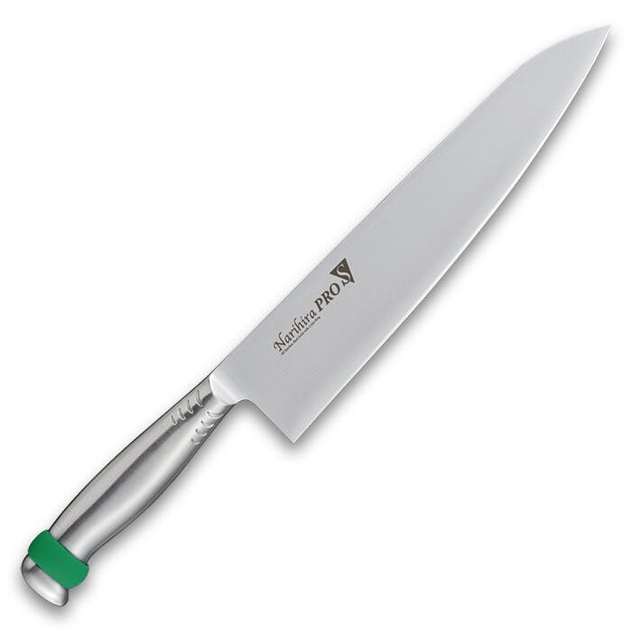 Narihira PRO シリコンリング付オールステンレス 牛刀240mm グリーン FC-3085GR ナリヒラ プロ 包丁 ナイフ 包丁・ナイフ・はさみ・ピーラー Narihira PRO シリコンリング付オールステンレス 牛刀240mm グリーン FC-3085GR ナリヒラ プロ 包丁 ナイフ 包丁・ナイフ・はさみ・ピーラー