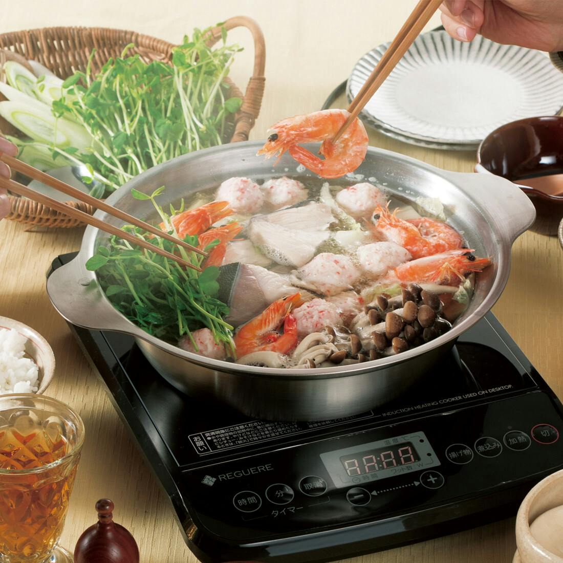 匠弥 IH対応ステンレス卓上鍋26cm TY-028 【日本製】金属加工の町に