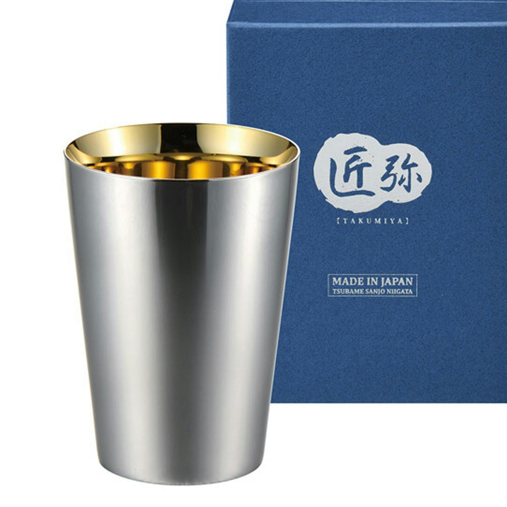 匠弥 ステンレスタンブラー270ml (内面金メッキ) TY-097 職人技から生まれた究極のプレミアムタンブラー グラス・タンブラー 匠弥 ステンレスタンブラー270ml (内面金メッキ) TY-097 職人技から生まれた究極のプレミアムタンブラー グラス・タンブラー
