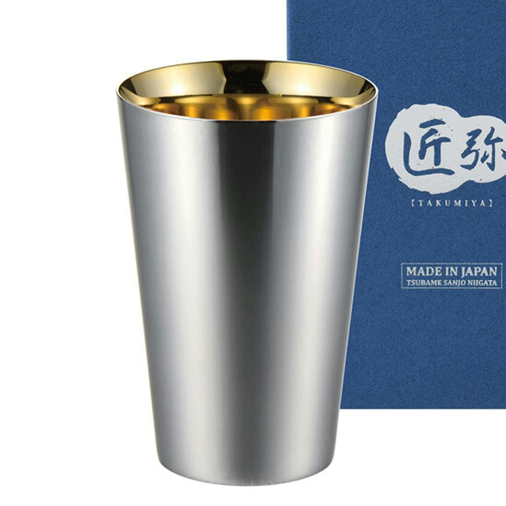 匠弥 ステンレスタンブラー390ml (内面金メッキ) TY-099 職人技から生まれた究極のプレミアムタンブラー グラス・タンブラー 匠弥 ステンレスタンブラー390ml (内面金メッキ) TY-099 職人技から生まれた究極のプレミアムタンブラー グラス・タンブラー