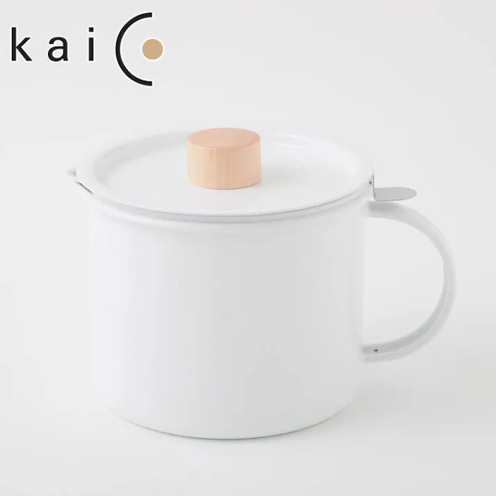 Kaico カイコ オイルポット 活性炭フィルター付き【油ポット 油こし器 琺瑯 ホーロー ほうろう 活性炭 ろ過 キッチン用品 日本製】