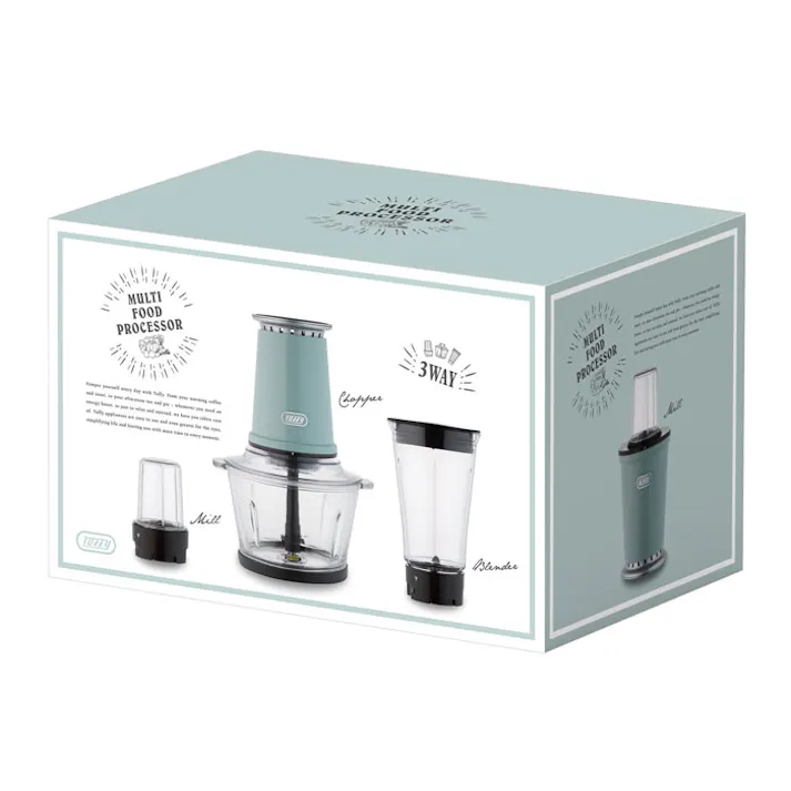 トフィー マルチフードプロセッサー ペールアクア・アッシュK-FP1 ラドンナ Toffy【フードプロセッサー マルチフードカッター チョッパー ブレンダー ミル 離乳食 キッチン家電 LADONNA おしゃれ】 ペールアクア