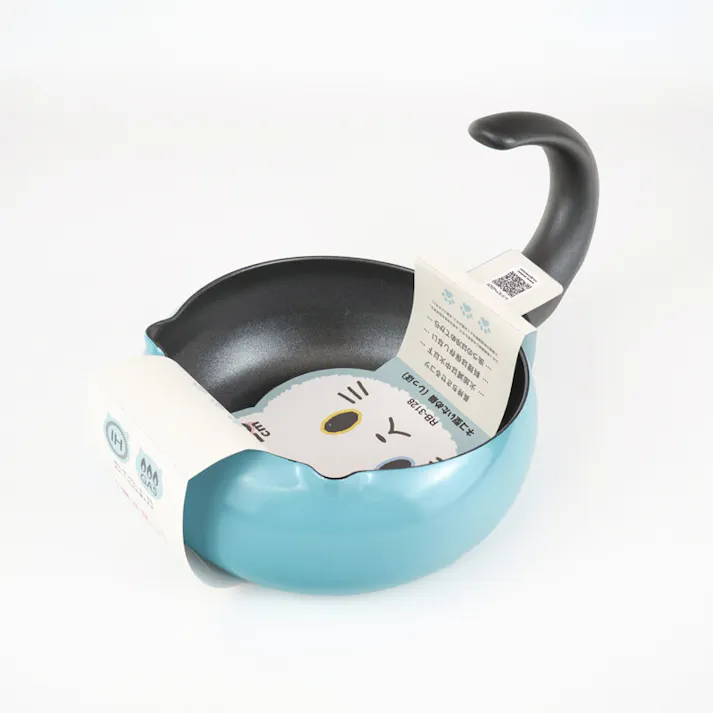 にゃんこれ IH対応 ねこ型いため鍋20cm しっぽ RB-3128 かわいい おしゃれ 深型設計 焼き物 炒め物 揚げ物 ねこ雑貨 ねこグッズ ネコ 猫 雑貨 片手鍋 和平フレイズ #4903779131288