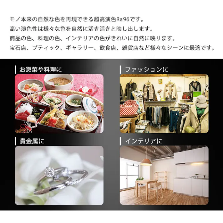 高演色クラス4 演色AAA LED電球 E11 60形相当 高演色Ra96 フリッカーフリー 電球色3000K BH-0711AC-WH-30-Ra96