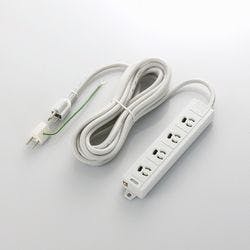 RoHS対応タップ 3ピン 抜け止め マグネット 4個口 5.0m 電源ケーブル・延長コード RoHS対応タップ 3ピン 抜け止め マグネット 4個口 5.0m 電源ケーブル・延長コード