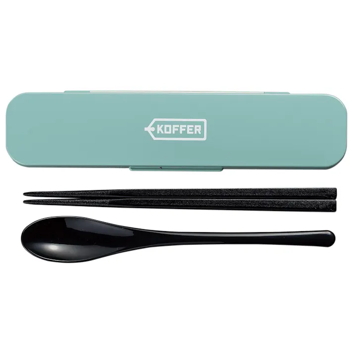 携帯箸&スプーン【KOFFER(コッファー)スプーン・箸セット】マイ箸 お弁当 オシャレ かわいい プレゼント 日本製【正和】/スモーキーブルー #4930689272633