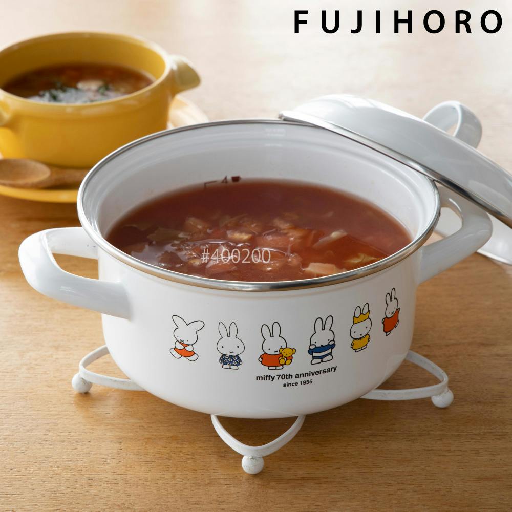 ミッフィー 70周年 ホーロー キャセロール 15cm ポリ蓋付き IH対応