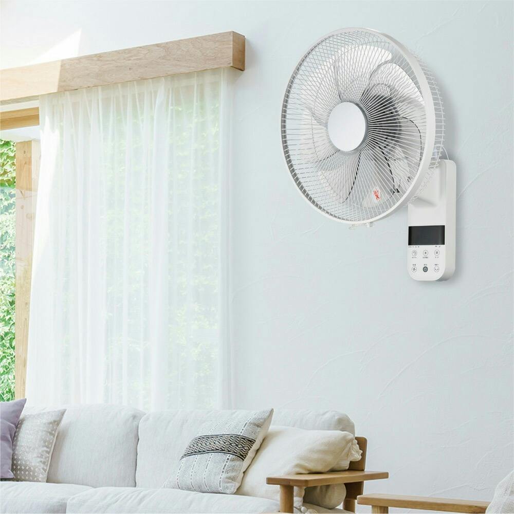 CNET 壁掛け扇風機 DCモーター搭載 CKDF308WH ホワイト | 空調