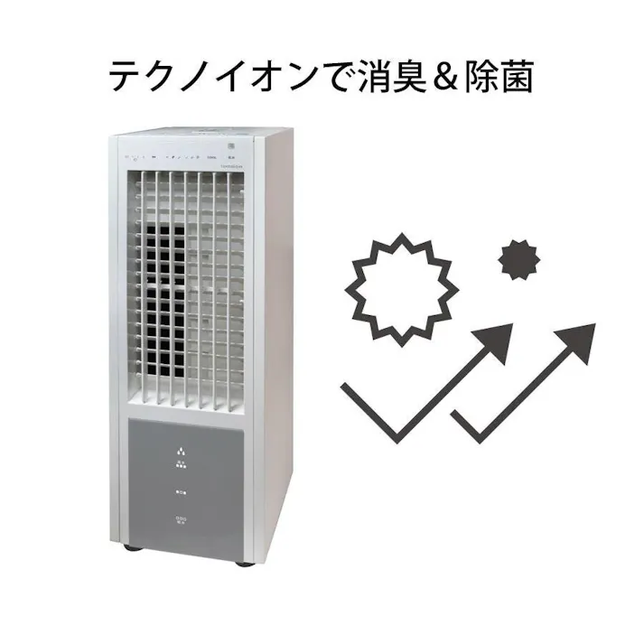 冷風扇 テクノイオン搭載 消臭 除菌 抗菌加工 オートルーバー リモコン タイマー 3.2L 冷風機 冷風扇風機 扇風機 ファン マイナスイオン シンプル 涼しい 冷風 自然風 おやすみ風 リビング 寝室 子ども部屋 TEKNOS テクノス TCI-008