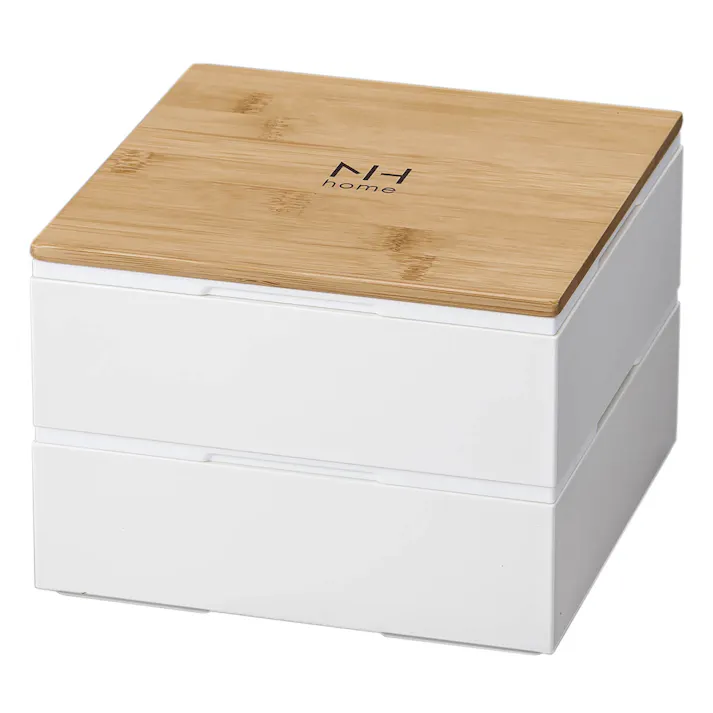 お重箱 二段 重箱 2段【NH home 15cm ojyu バンブー】重箱 三段 白 ホワイト 運動会 お弁当箱 お重箱 日本製 おしゃれ 人気 お節料理 おせち【正和】/ホワイト #4930689130025